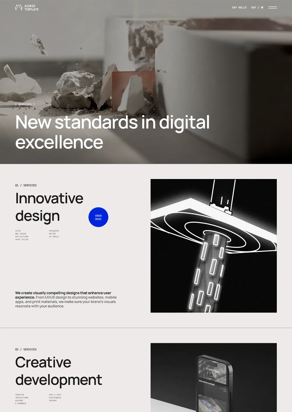 Azurio Template Image - Services Page Link