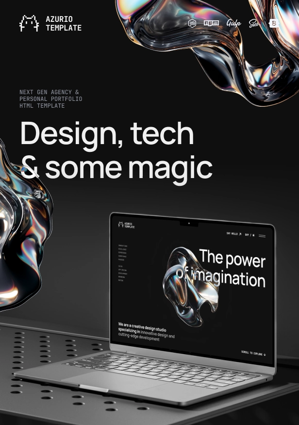 Azurio - Digital Agency & Personal Portfolio HTML Template