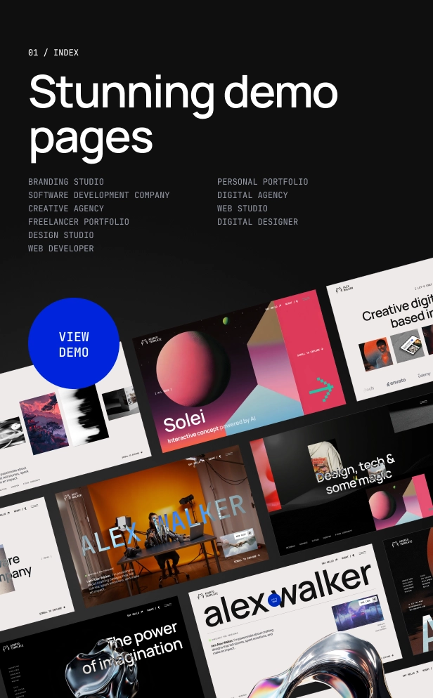 Azurio - Digital Agency & Personal Portfolio HTML Template