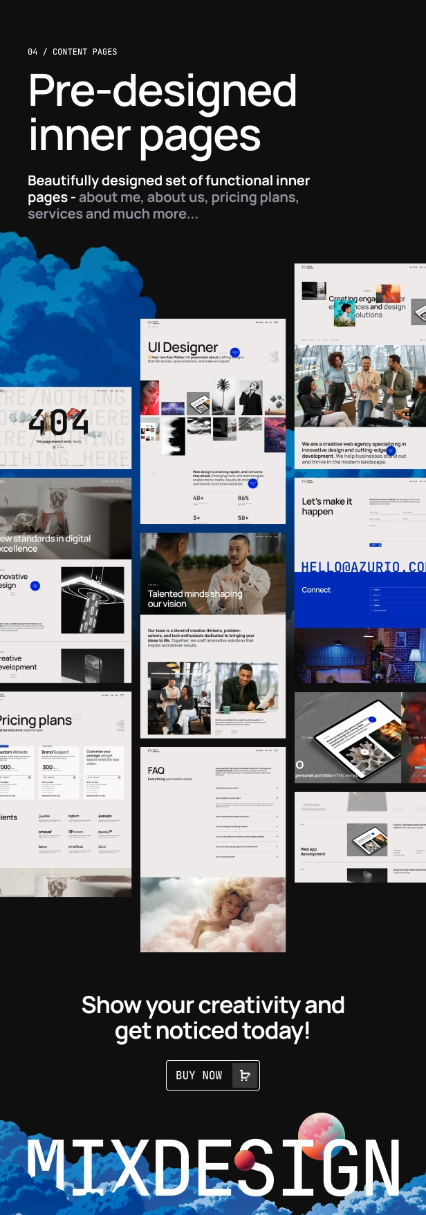 Azurio - Digital Agency & Personal Portfolio HTML Template