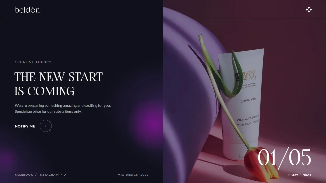 Beldon Coming Soon Template Preview Screen