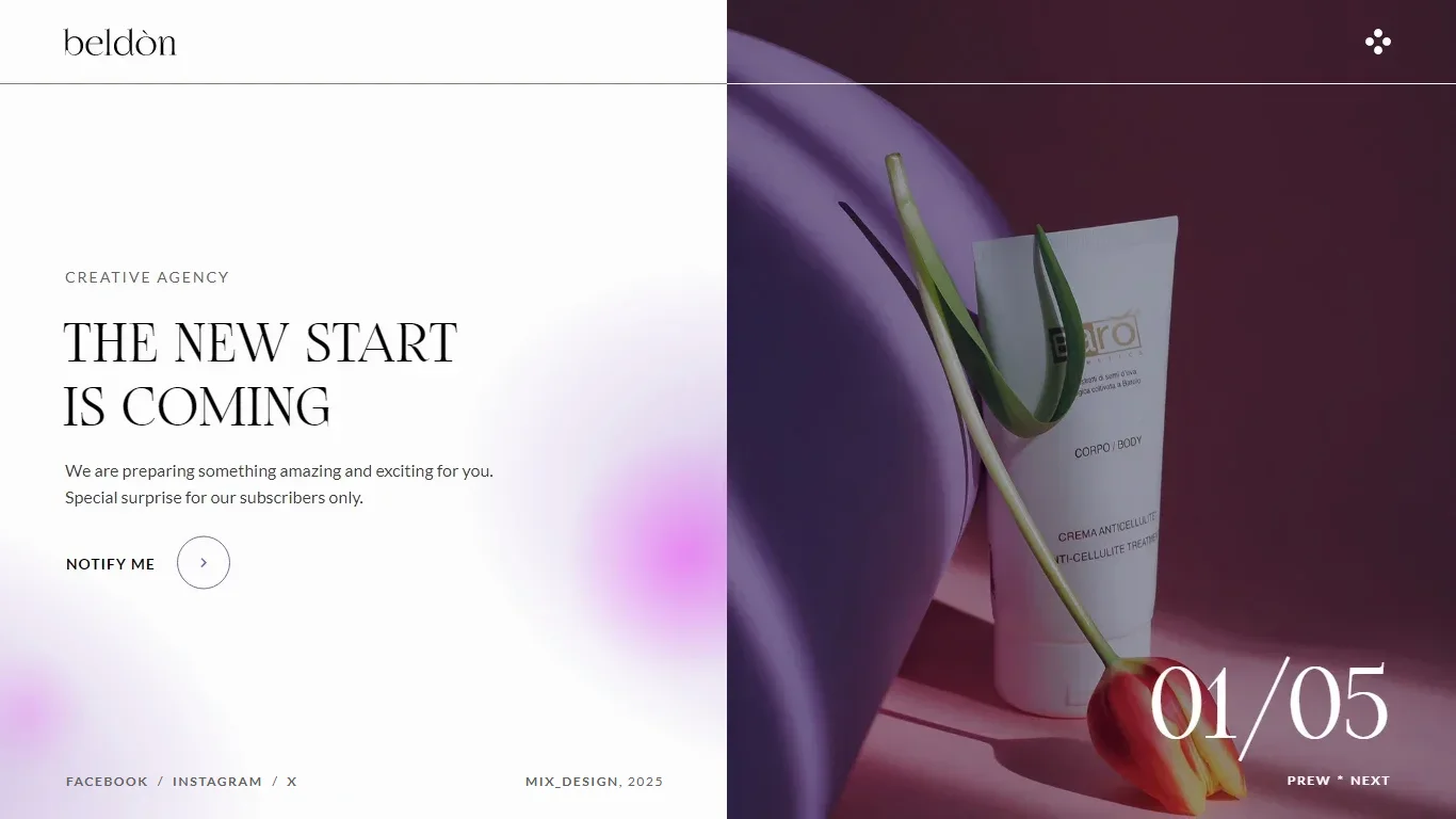 Beldon Coming Soon Template Preview Screen