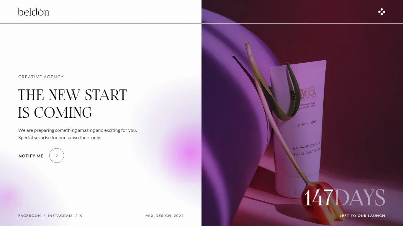 Beldon Coming Soon Template Preview Screen