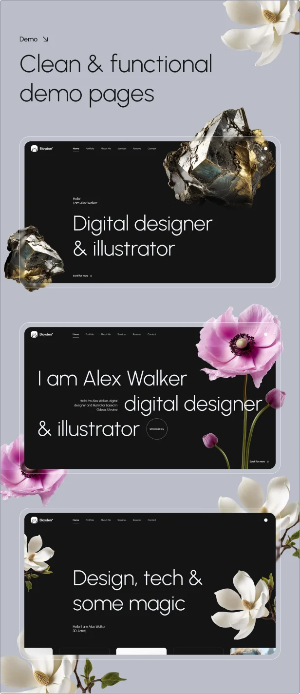 Blayden - Personal Portfolio & Resume HTML Template