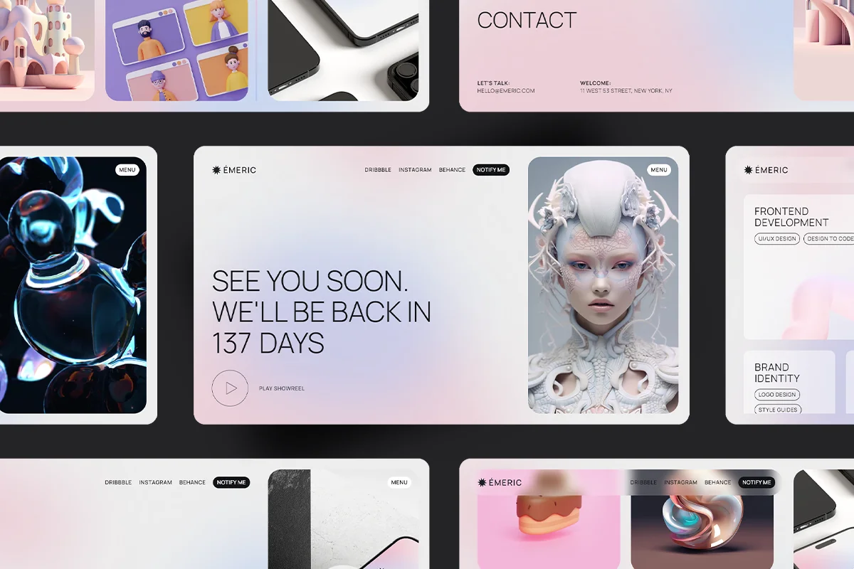 Emeric Coming Soon Template Preview Screen
