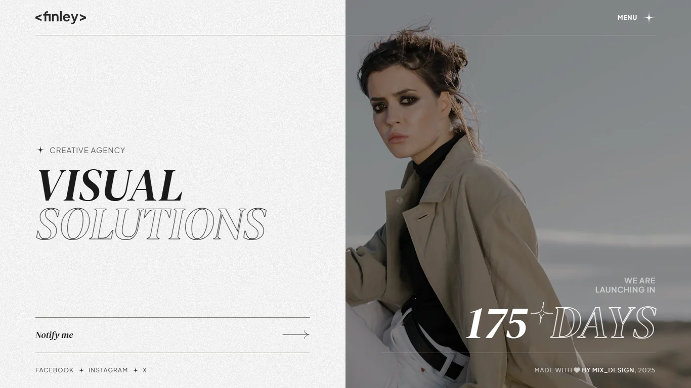 Finley Coming Soon Template Preview Screen