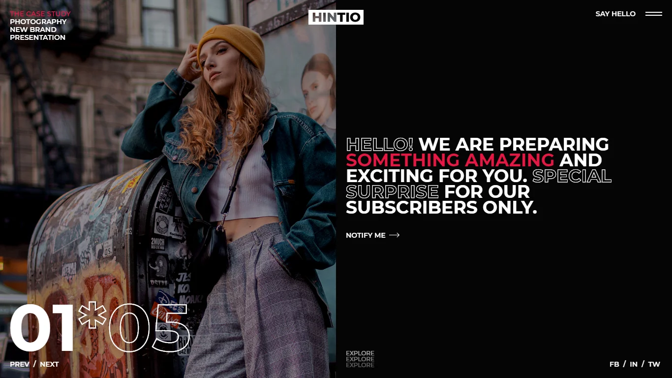Hintio Coming Soon Template Preview Screen
