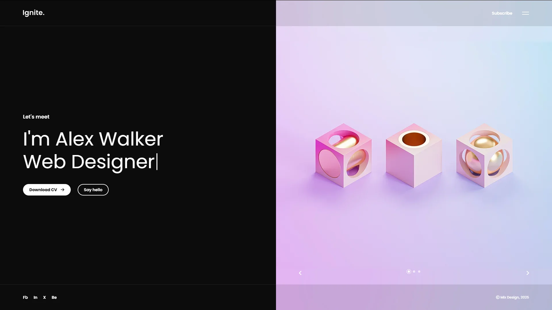 Ignite Coming Soon Template Preview Screen