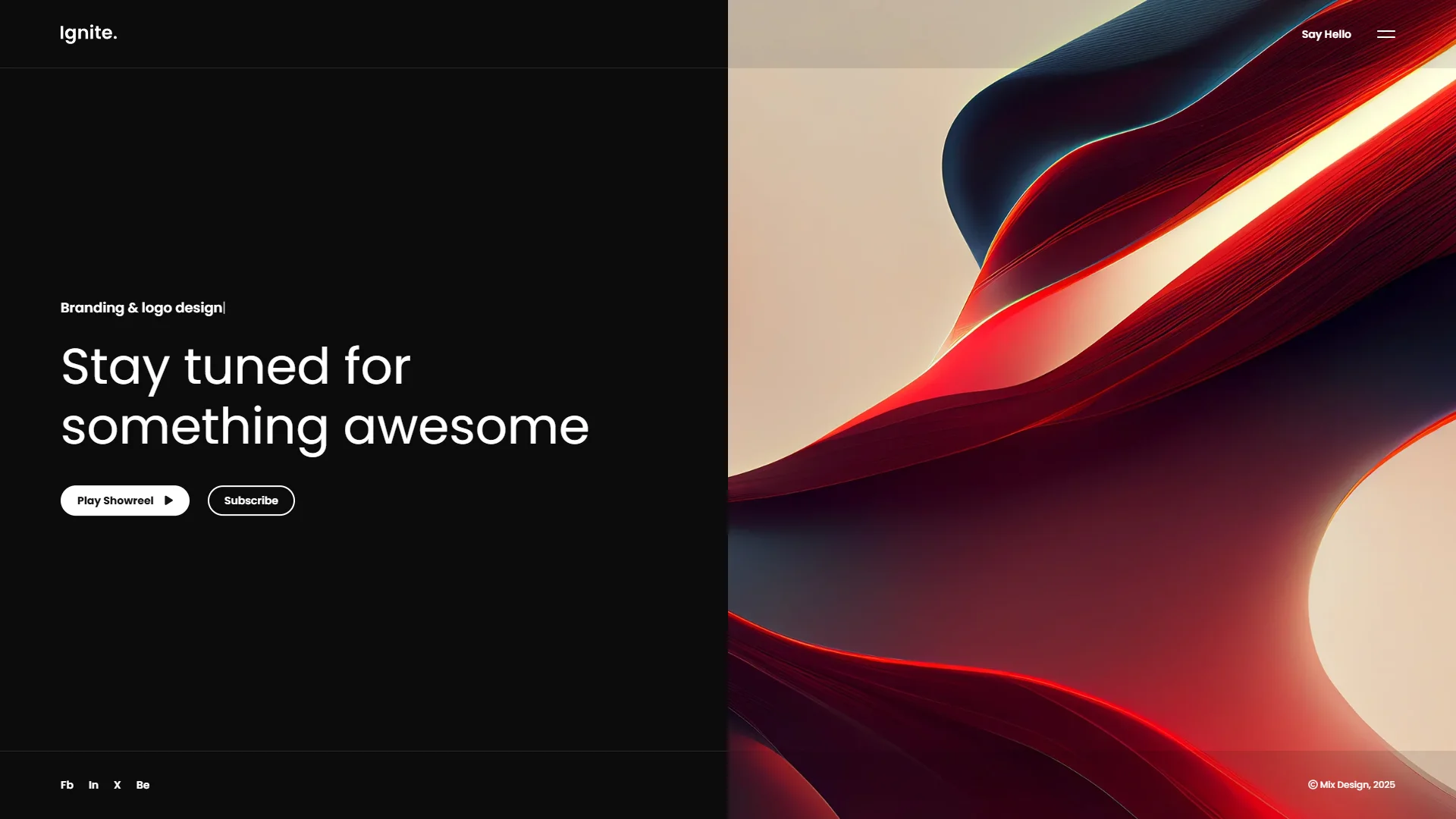 Ignite Coming Soon Template Preview Screen