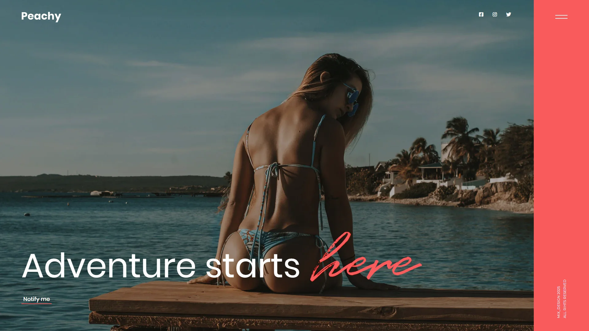 Peachy Coming Soon & Landing Page Template Preview Screen