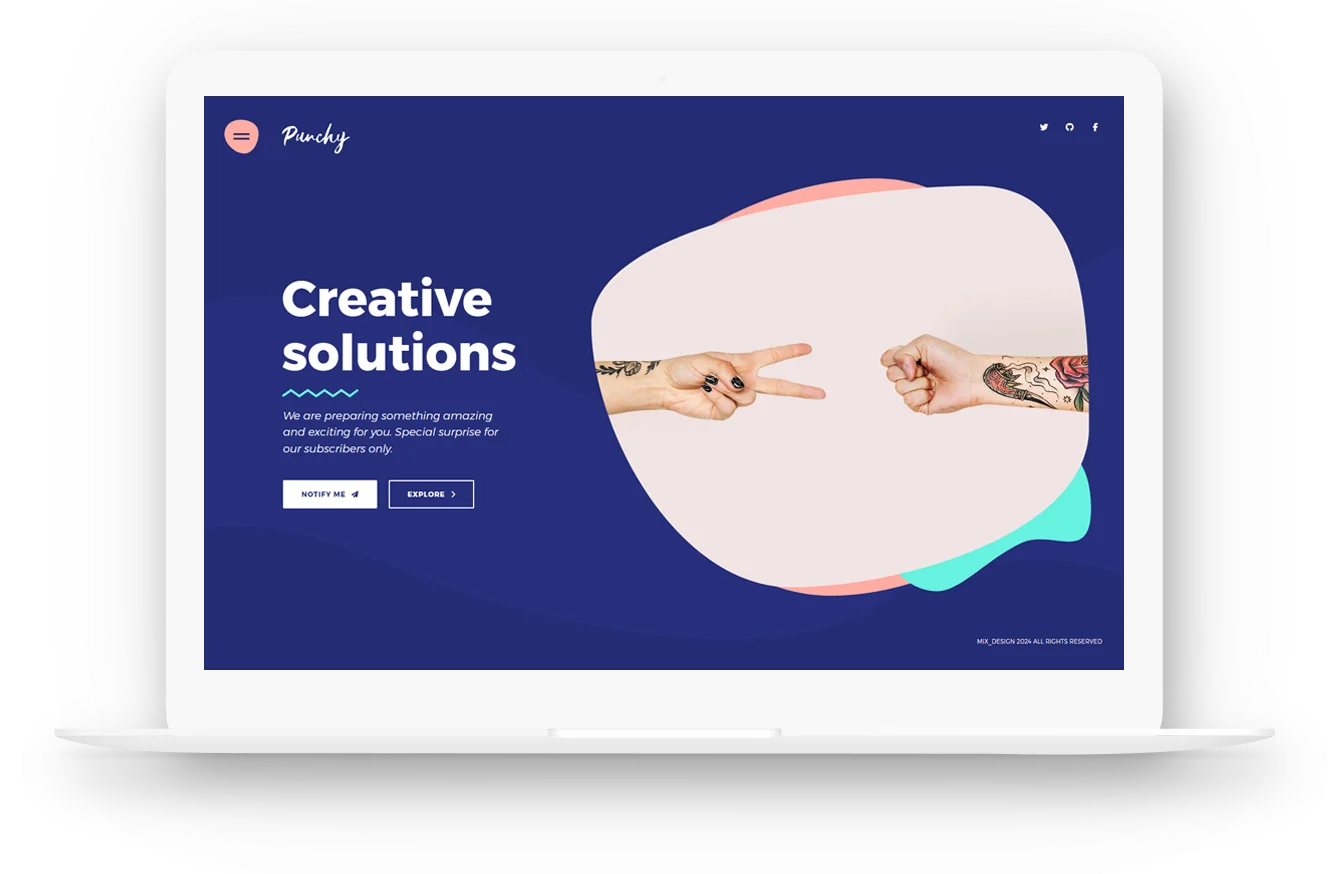Mixio - Elegant coming soon & landing page template