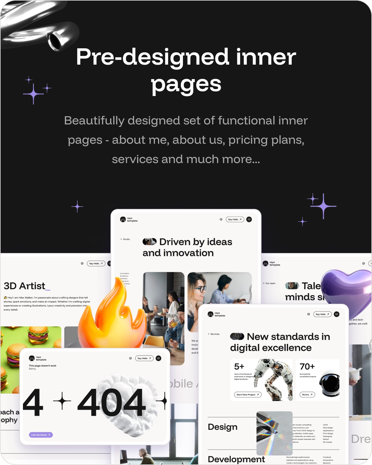 Rayo - Digital Agency & Personal Portfolio HTML Template