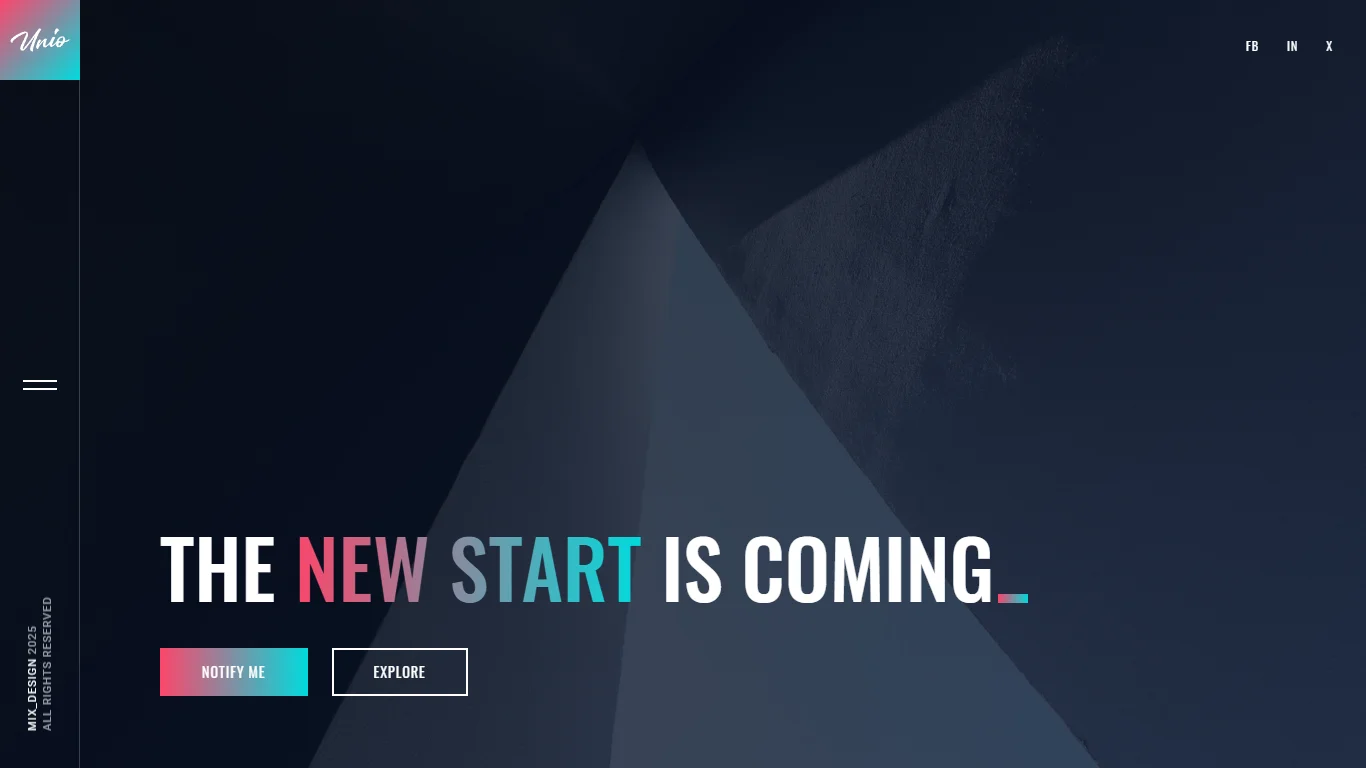 Unio Coming Soon Template Preview Screen